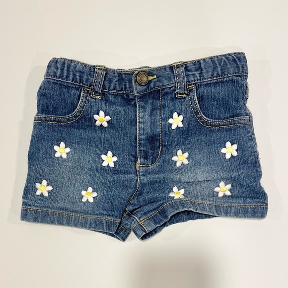 VINTAGE HEALTH TEX Denim Shorts with Floral Embroidery - Picture 1 of 5